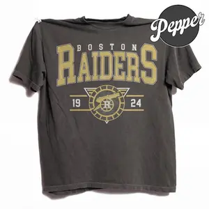 Retro 90s Boston Raiders Heated Rivalry Comfort Color Pepper Tshirt