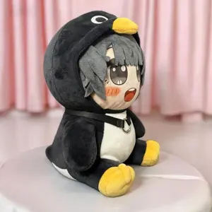 Anime Penguin Hoodie Plush Doll Soft Stuffed Toy Collectible Gift Home Decor