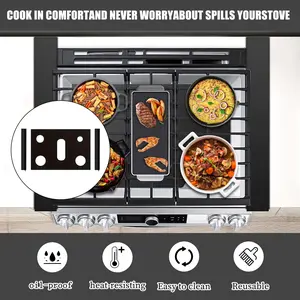 Gas Burner Mats Heatproof Oil Resistant Easy Clean Non Slip Reusable Kitchen Protector for Hassle Free Cooking - Kitchenware