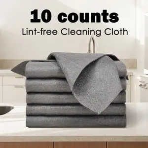 10 Counts Magic Cleaning Cloth, Thickened Lint-Free Microfiber Cleaning Cloths for Streak-Free Shine on Glass Windows Mirrors Cars