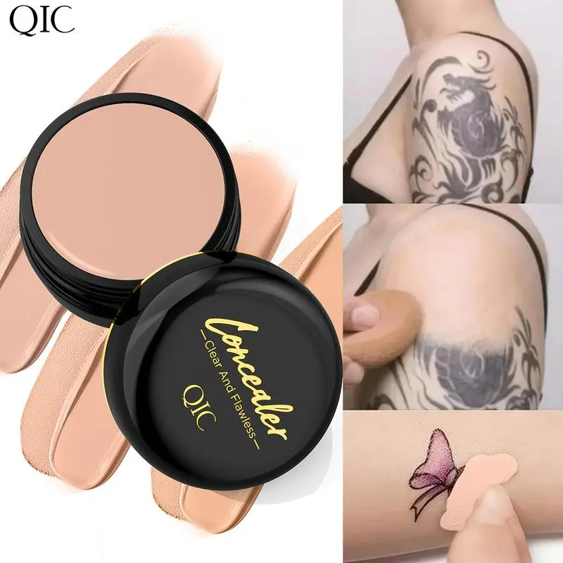 Long Wear Color-Correcting Concealer Balm, Waterproof Sweat-Proof Hydrating Matte Makeup, Covers Tattoos, Acne and Blemishes, Flawless Coverage for All Skin Types