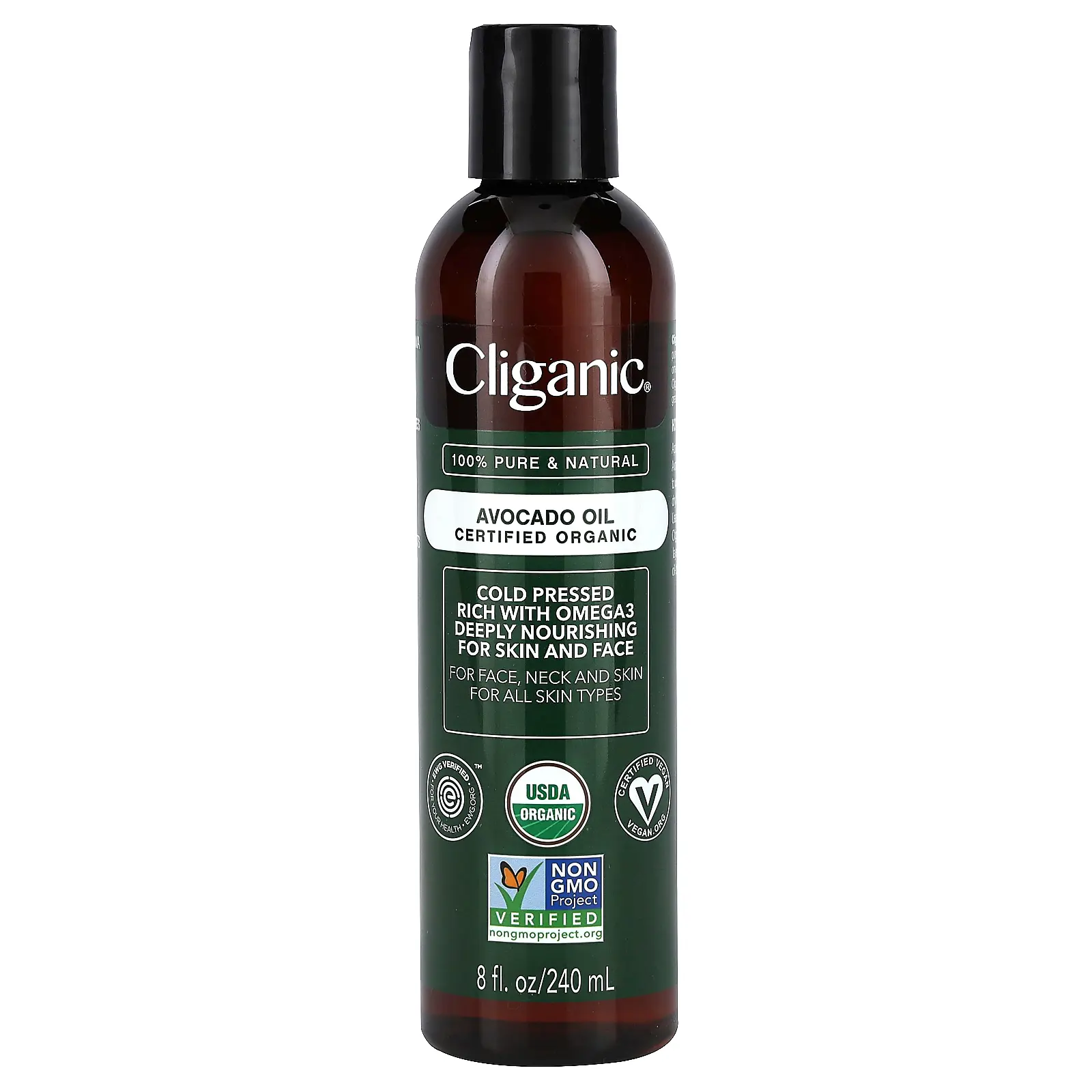 Cliganic Organic Avocado Oil, 8 fl oz (240 ml) Cliganic Organic Avocado Oil, 8 fl oz (240 ml)