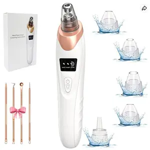 Blackhead Remover Pore Vacuum, Comedone Whitehead Extractor Tools, 5 Probes, Pimple Popper Tool， USB Rechargeable  powerful  facial beauty instrument ，big blackhead removal vacuum，facial pore cleaner，electric acne removal tool，nose face， pore facial care