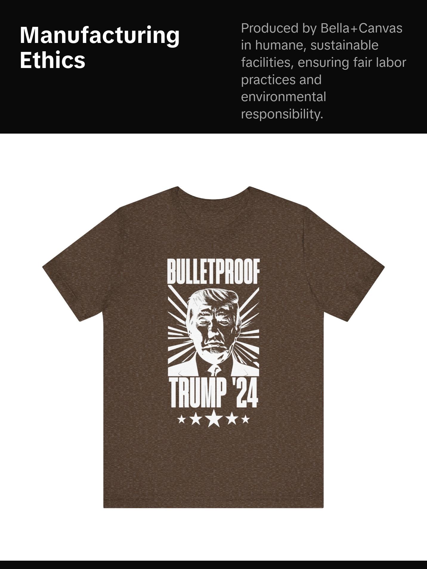 Bulletproof - Trump 24 - White Logo - Unisex Jersey Short Sleeve Tee