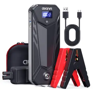 Portable Vehicle Jump Starter Battery Pack, 16000mAh Emergency Booster with LED Light and USB Charging