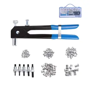 126 count Rivet Nut Tool Kit Set Blind Rivet Nut Hand Riveter Wrench Threaded Insert Rivnut Nutsert M3/M4/M5/M6/M8