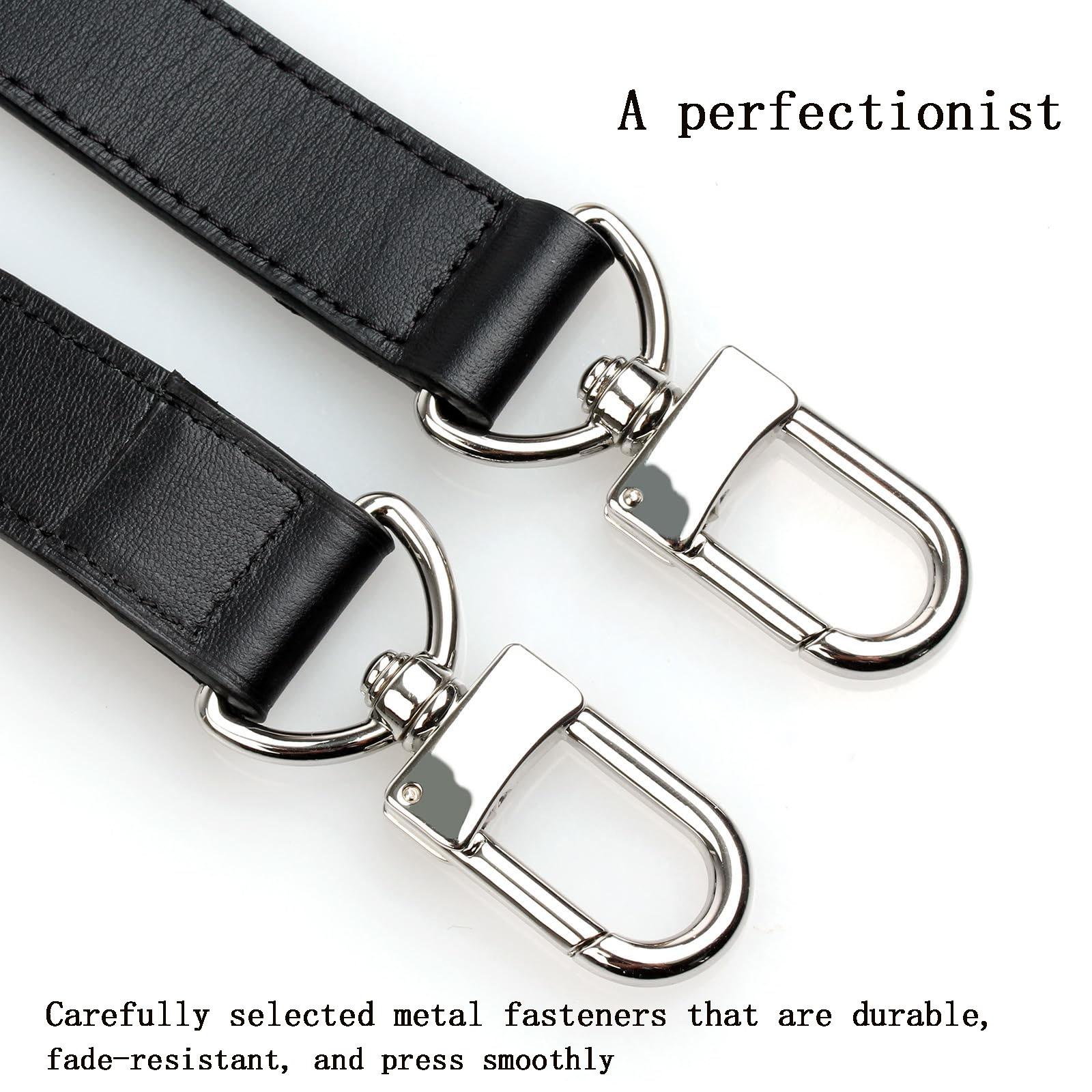 Jiesinlov Genuine Leather Replacement Strap, Solid Adjustable Crossbody Strap with Padded Shoulder Support for Speedy 25-35, Keepall 45 50 55 60 Travel Duffel Bags, Padded Shoulder Strap, Solid Adjustable Strap, Handbag Accessory, Fitted Adjustable Strap