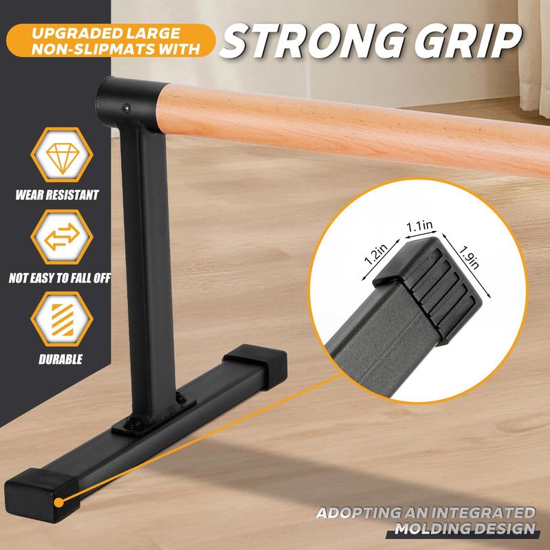 Trlakepreble Wooden Parallel Bars 20" x 12" Dip Bar with Thick Beech Handles for Home Gym, Strength Training, Handstand, L-Sit, Gymnastics, Anti-Slip Mats, 700lbs Capacity, Easy Installation