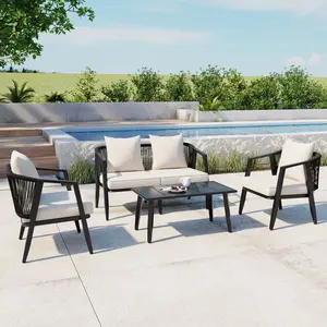 U_STYLE Durable and Comfortable Outdoor Seating Set, Suitable for Patios, Lawns, and Poolsides