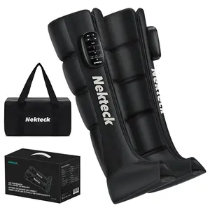 Nekteck Cordless Leg Massager Recovery System (Single Leg Only), Air Compression Massage, Full Leg Boots for Circulation and Pain Relief Comfort Daily