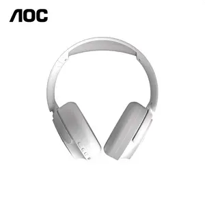 AOC ACH3501 Wireless Gaming Headset Bluetooth 5.4 Earphones Active Noise Cancellation Custom EQ Over-Ear Audio Earbuds for Music & Calls Comfortable Memory Foam Design Foldable Portable Christmas Gift