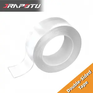 16.4FT Heavy Duty Double Sided Tape, Nano-Based Double Sided Adhesive Tape, Clear Picture Hanging Mounting Tape Strips