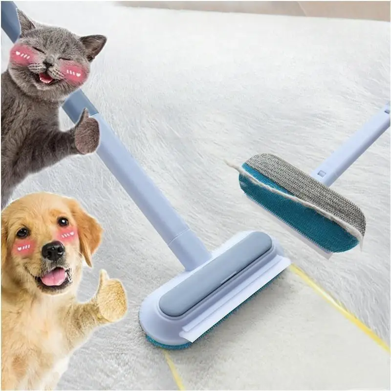 Pet Hair Remover, Pet Hair Removal Tool with Extra Long Handle, Cat Lint Squeegee for Furniture, Carpet, Clothes, Bedding, Car, Window