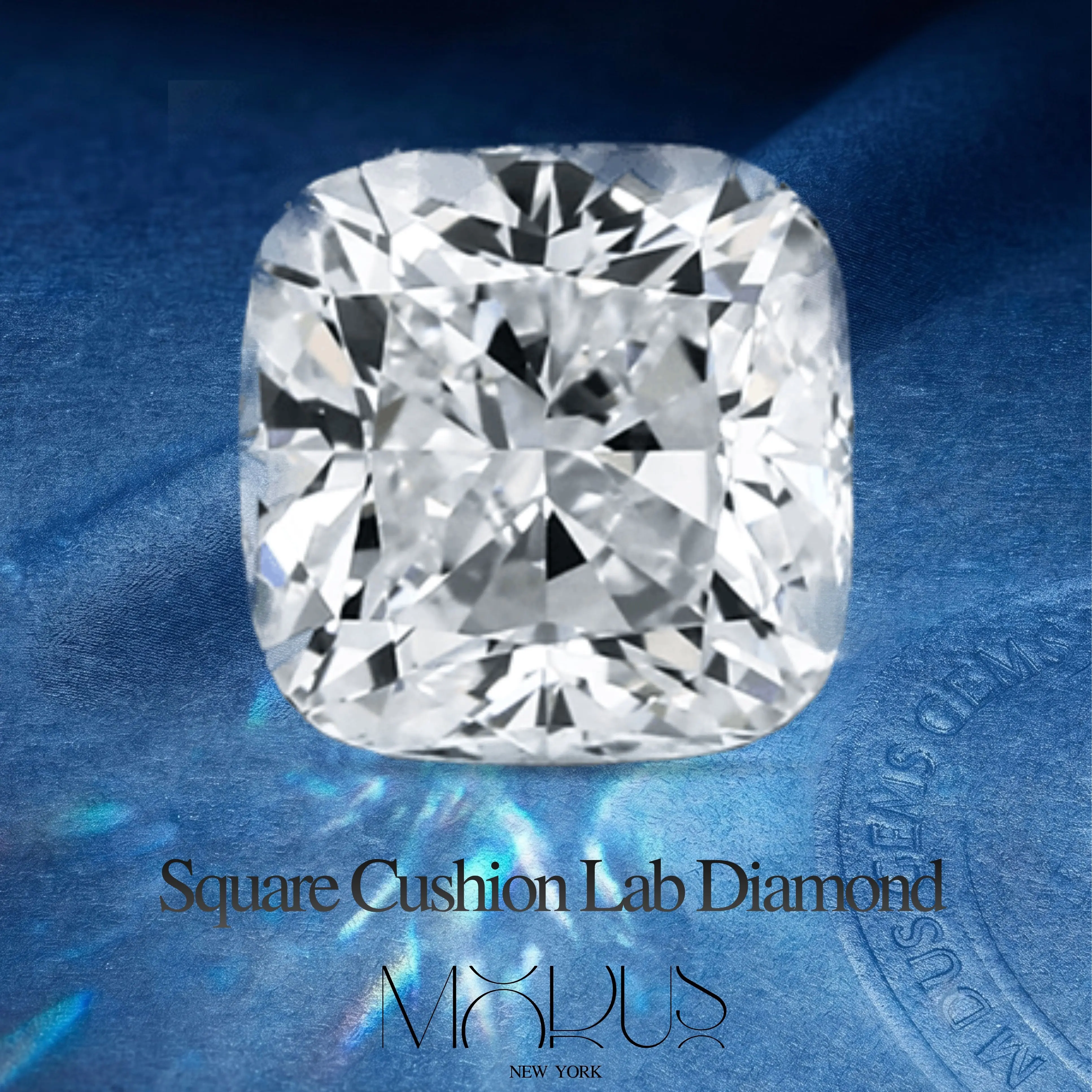 0.25Ct Square Cushion Lab Grown Diamond Premium Diamond Single Loose Stone