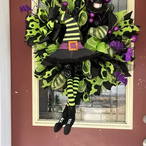 Halloween witch wreath, Halloween decoration