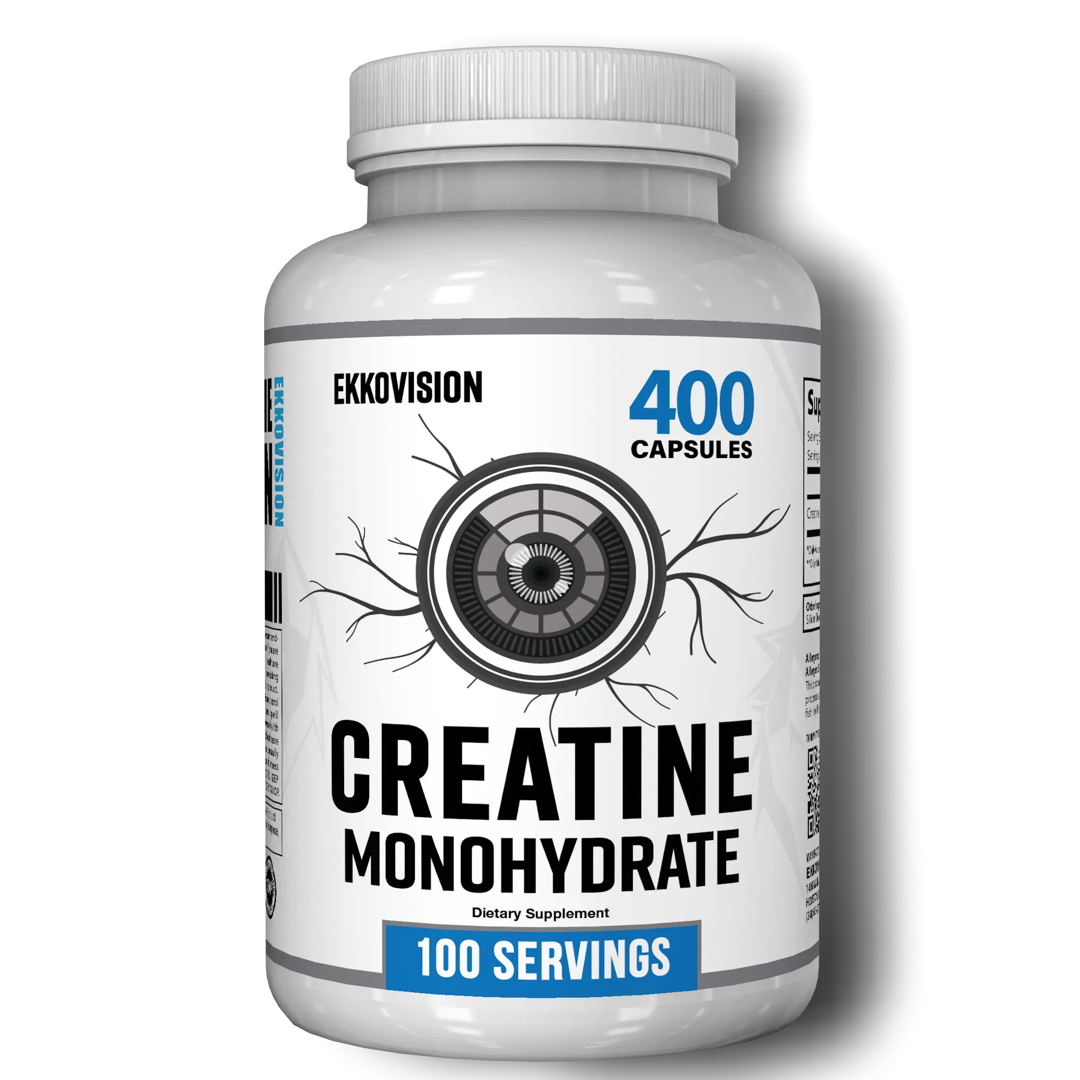 EKKO Creatine Capsules | 100 Servings | 3rd Party Tested Performance Enhancement Athlete Performance