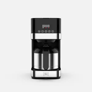 Melitta® Aroma Tocco™ 8-Cup Compact Drip Coffee Maker w/ Thermal Carafe | Touch Control Display (MCM010PULBK1)