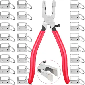 50PCS  1" Keychain Clasps with Pliers - DIY Craft Hardware for Keychains, Wristlets Lanyards  Sleek Metallic Finish | Durable Metal Clips, Keychain Clip summervibes