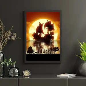 One Pice Team Luffi Poster  Home Decor One Piece Anime Wall Art  Luffi Monkey D. Wall Decor  Manga Gift Anime Fan Art  Anime Fan Gift