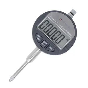 Clockwise Tools 0-1 Inch/25.4mm Digital Indicator, Inch and mm Conversion, 0.00005" Resolution