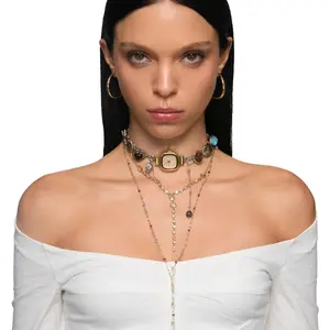 Maison Foufou Guendalina Ocean O'Clock Necklace, Ocean-Inspired Dainty Pendant, Elegant & Timeless Everyday Wear y2k Jewelry herringbone