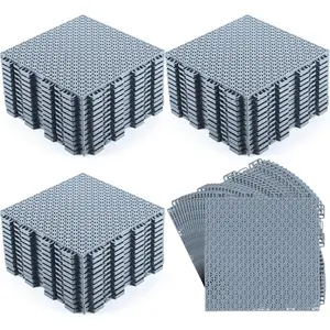 rubber floor tiles interlocking tiles drainage mat 10 x 10 rubber mats non slip modular interlocking cushion pool deck cushion for garage patio greenhouse outdoor indoor grey