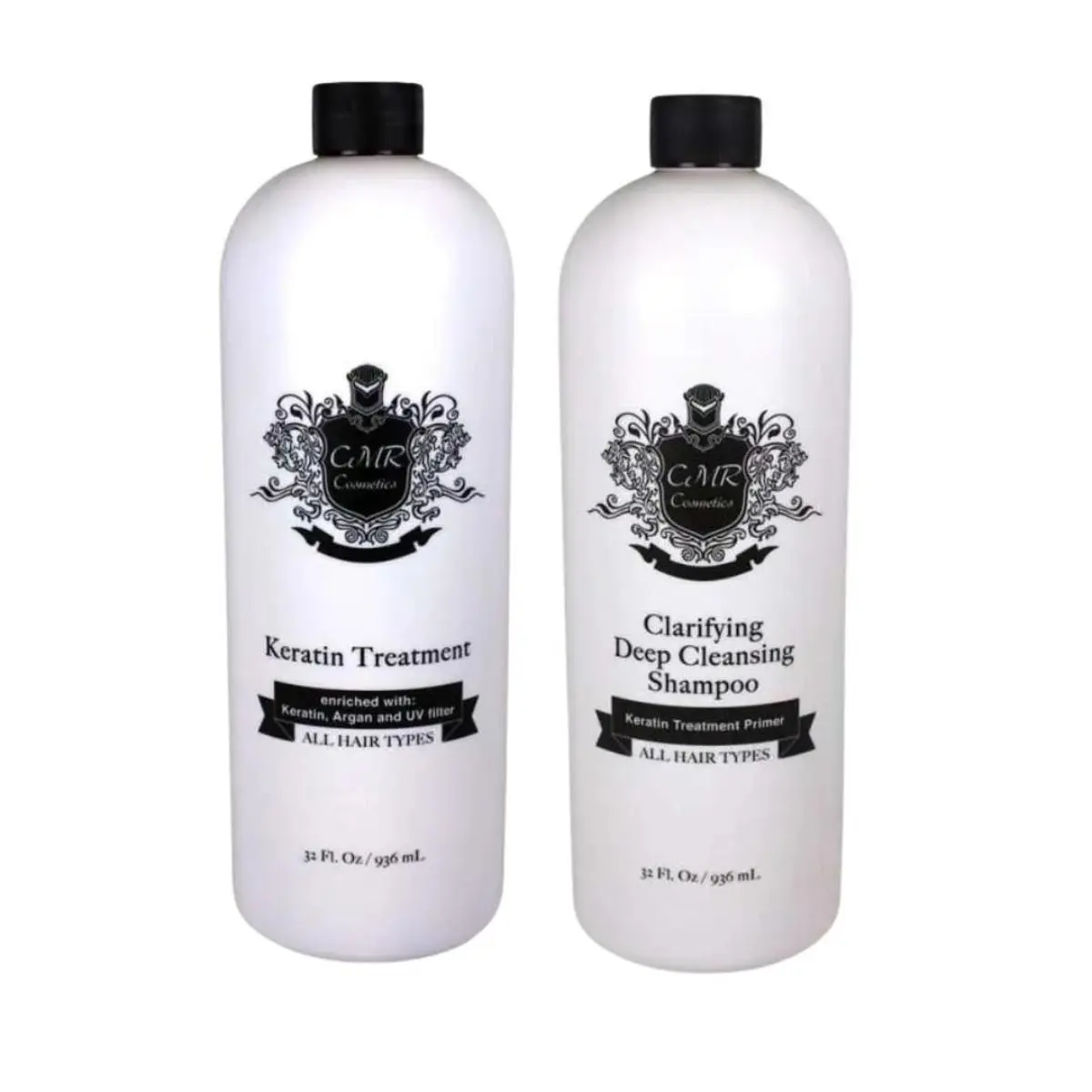CMR Cosmetics Hair Care Set - Keratin Violet Care and Clarifying Shampoo, Silk Proteins for Smoothness, Shine Boost, Deep Cleansing - Suitable for All Hair Types