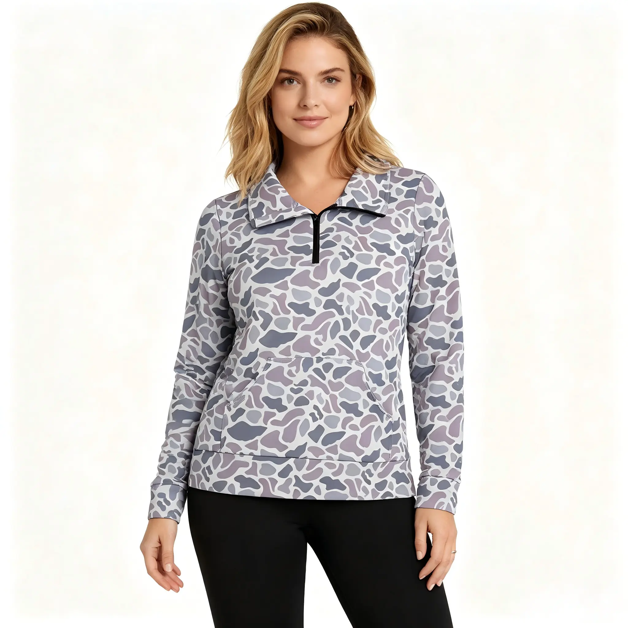 Adult women camouflage hunting season long sleeve pullover top Adult women camouflage hunting season long sleeve pullover top