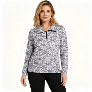 Adult women camouflage hunting season long sleeve pullover top