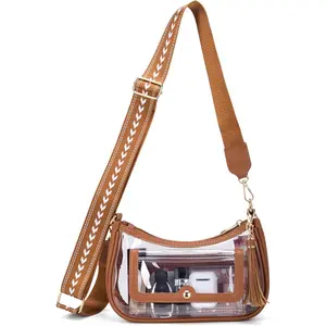 Clear Bag for Stadium Events, Clear Purses for Women, Crossbody Stadium Approved
