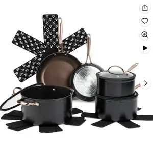 Thyme & Table Signature 12-Piece Cookware Set Non-Stick - Rose Gold