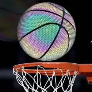 Luminous Basketball - Reflective High-Quality Leather - Unisex Design - Durable Materials - Sports & Outdoor, Ball Sports Equipment, Basketball