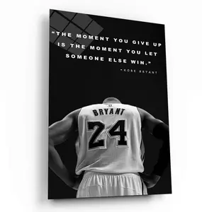 [Sale Up To 40%] [No Frame] Kobe Bryant Motivational Canvas - Inspirational Basketball Wall Art, Mamba Legacy Quote Print for Office or Home