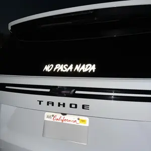 No Pasa Nada Reflective White Vinyl Decal Sticker Many Sizes