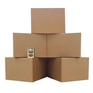 UBMOVE Extra Large Boxes 23" x 23" x 16" pack of 5 with Moving Labels