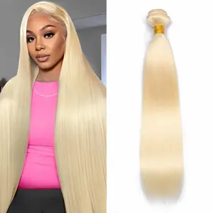 Tuneful 613 Blonde Bundles Human Hair Straight Blonde Bundles Human Hair  No Synthetic Blend Human Hair 1 Bundles Hair Extensions for Black Women