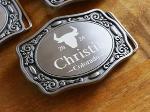 Engraved Custom Name Belt Buckle for Men, Western Belt Buckles for Weddings - Meaningful Gift for Dad