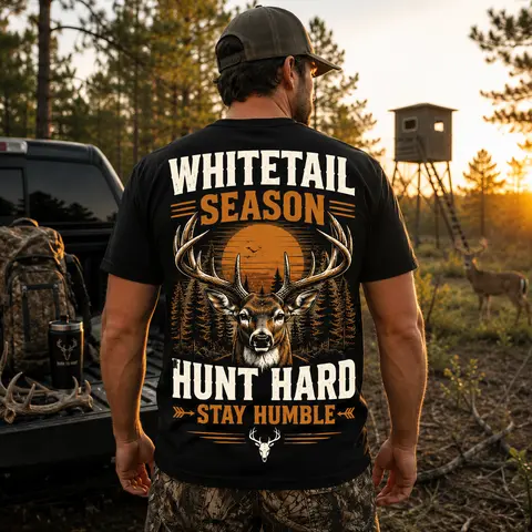WHITETAIL SEASON HUNT HARD STAY HUMBLE  T-Shirt, Sweatshirt, Hoodie