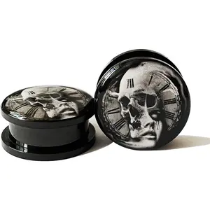 Ear Gauges Plugs and Tunnels Ear Stretcher Expander 6mm-25mm 316L Stainless Steel Screw Plug Piercing Jewelry