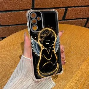 Trending Angel Wings Phone Case For SAMSUNG GALAXY A14 A15 A16 A25 A26 A34 A35 A36 A53 A54 A55 A56 4G 5G Gift Ideas Anti-drop Cellphone Protective Shell Soft Transparent Shockproof Mobile Phone Cover