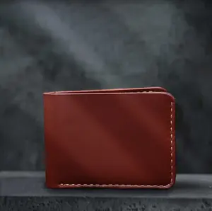 Men's Handmade Full Grain Genuine Leather Bifold Wallet Card Holder - Elegant Minimalist Vintage Business Executive Billfold, Gift for Him