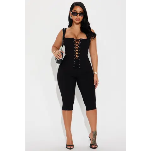 Carina Snatched Pant Set - Black