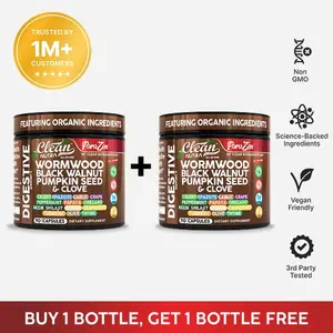Clean Nutra BOGO | Wormwood, Black Walnut, Clove & Pumpkin Seed for for Organic Gut Health - ParaZen