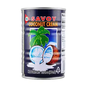SAVOY Thai Coconut Cream 400ml | Rich and Creamy for DIY Drinks, Baking, and Desserts