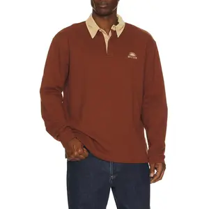 Rhythm Heritage Bloom Rugby Polo in Bark