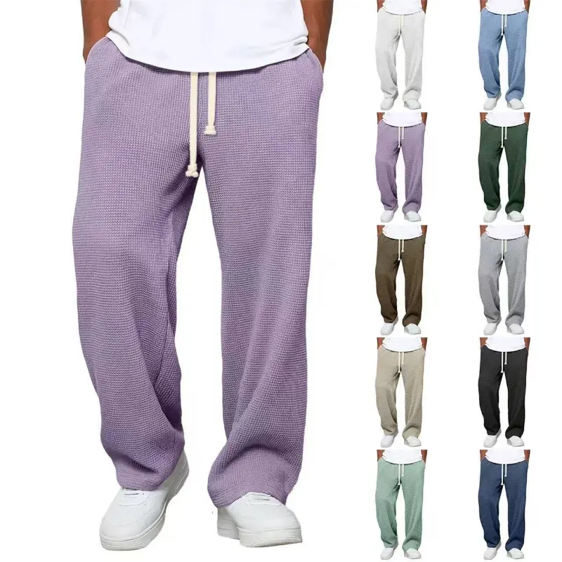 Men's Long Baggy Joggers, Wide-Leg Straight-Fit Sweatpants for Athletes, Casual Sporty Trousers, Jogger Style, Long Baggy Men's Sports Joggers