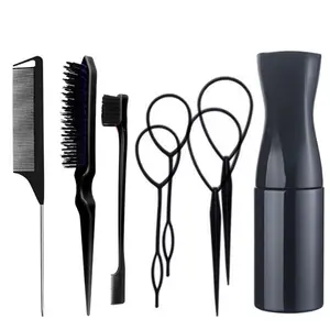 8-Piece Hair Styling Tool Set, Professional Comb Brush with Braiding Pins, Includes Detangler Comb, Tail Comb, for Women, Salon Use