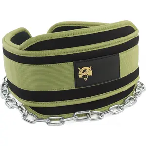 Dip Belt for Weight Lifting with 36 Heavy-Duty Steel Chain, Comfortable Neoprene &  Stitching, Weighted Belt Ideal for Bodybuilding, Powerlifting, Pull Ups & Squats