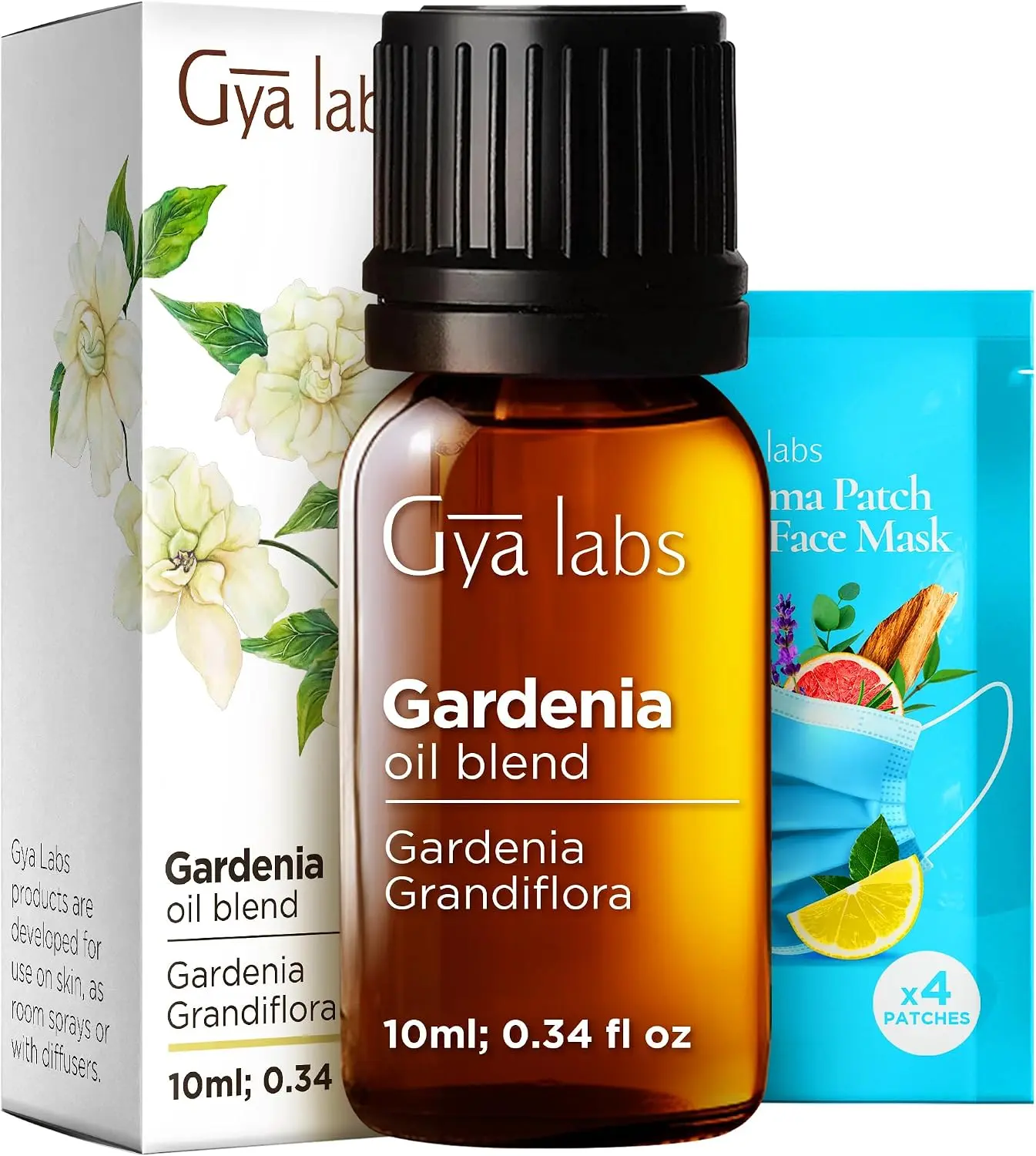 Gya Labs Pure Gardenia Essential Oil - 0.34 Fl Oz - Gardenia Oil for Hair, Skin, Diffuser, Aromatherapy & DIY Candle Making Scent