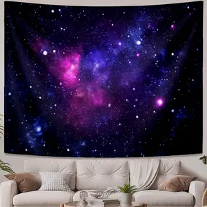 Retro Nebula and stars Simple Tapestries Bedroom bedside wall covering tapestry